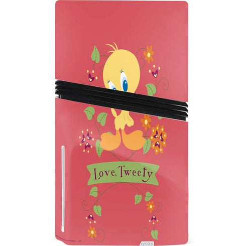 Looney Tunes Tweety Embroidered PS5 Pro Disk Bundle  Skin